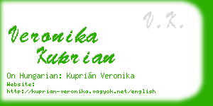 veronika kuprian business card